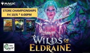 STORE CHAMPIONSHIP! Wilds of Eldraine.
Friday Oct 6 @ 6:00pm.
Standard format.
STORE CHAMPIONSHIP PROMOS - while supplies last:
Participation Promo: Tail Swipe
Top 8: Transcendent Message
Winner: Moonshaker Cavalry