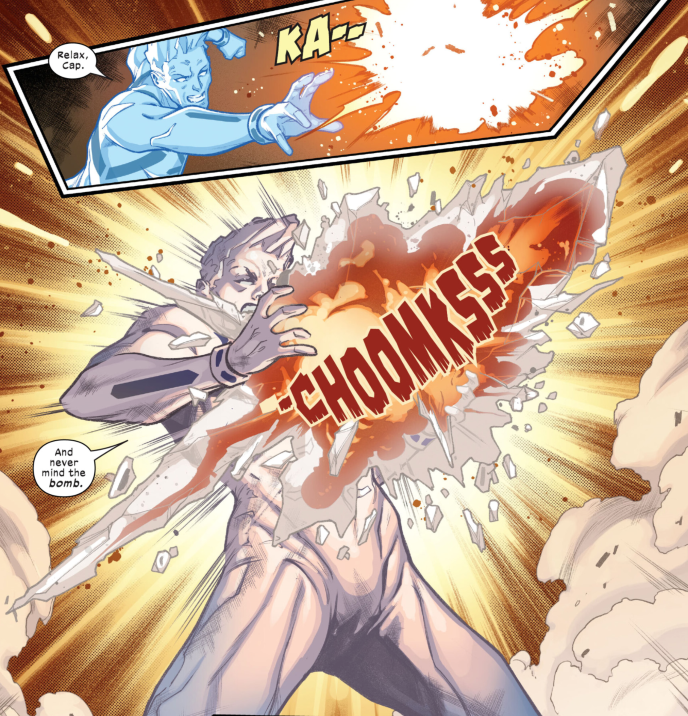Sound Effect of the Week:
KA--  -CHOMKSSS
From Iceman #3