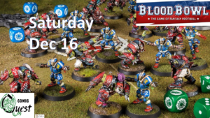 Bloodbowl Tournament
Saturday Dec 16th.  10am
Holiday Havoc
$15 Entry
Register email bloodbowlcouplescup@gmail.com
Join our Discord server
https://discord.com/invite/jsCQRHaVAr
