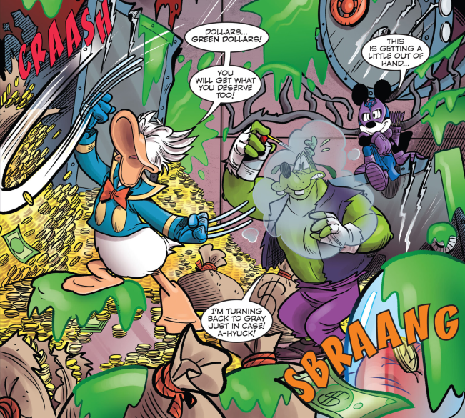 Sound Effect of the Week:
SBRAANG
What If Donald Duck Became Wolverine #1