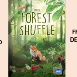 FREE Board Game Demo: Forest Shuffle Saturday Aug 3. 11am - 2pm Comic Quest is providing FREE demos of a fun board game. Learn in a couple of minutes, it might be your next favorite game. Also, a discount on the game! In Forest Shuffle, players compete to gather the most valuable trees, then attract species to these trees, thus creating an ecologically balanced habitat for flora and fauna. To start, each player has six cards in hand, with cards depicting either a particular type of tree or two forest dwellers (animal, plant, mushroom, etc.), with these latter cards being divided in half, whether vertically or horizontally, with one dweller in each card half.