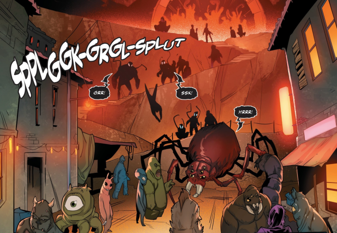 Sound Effect of the Week:
SPPLGGK-GRGL-SPLUT
From Venom War Deadpool #1