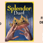 FREE Board Game Demo: Splendor Duel Saturday Sept 14. 11am - 2pm Comic Quest is providing FREE demos of a fun board game. Learn in a couple of minutes, it might be your next favorite game. Also, a discount on the game! Confront your rival guild in a race for victory. Take Gem and Pearl tokens from the common board, then purchase cards, gather bonuses, royal favors, and prestige. Discover new twists and strategic opportunities derived from Splendor, the original best-selling game. Acquire cards with impressive powers, take advantage of special Privileges, and fight over scarce access to Pearls. Splendor Duel is a two-player only standalone game based on Splendor that retains some of the main gameplay mechanisms of that design, while being a bit more complex, dynamic, interactive, rich, tense, and mean.