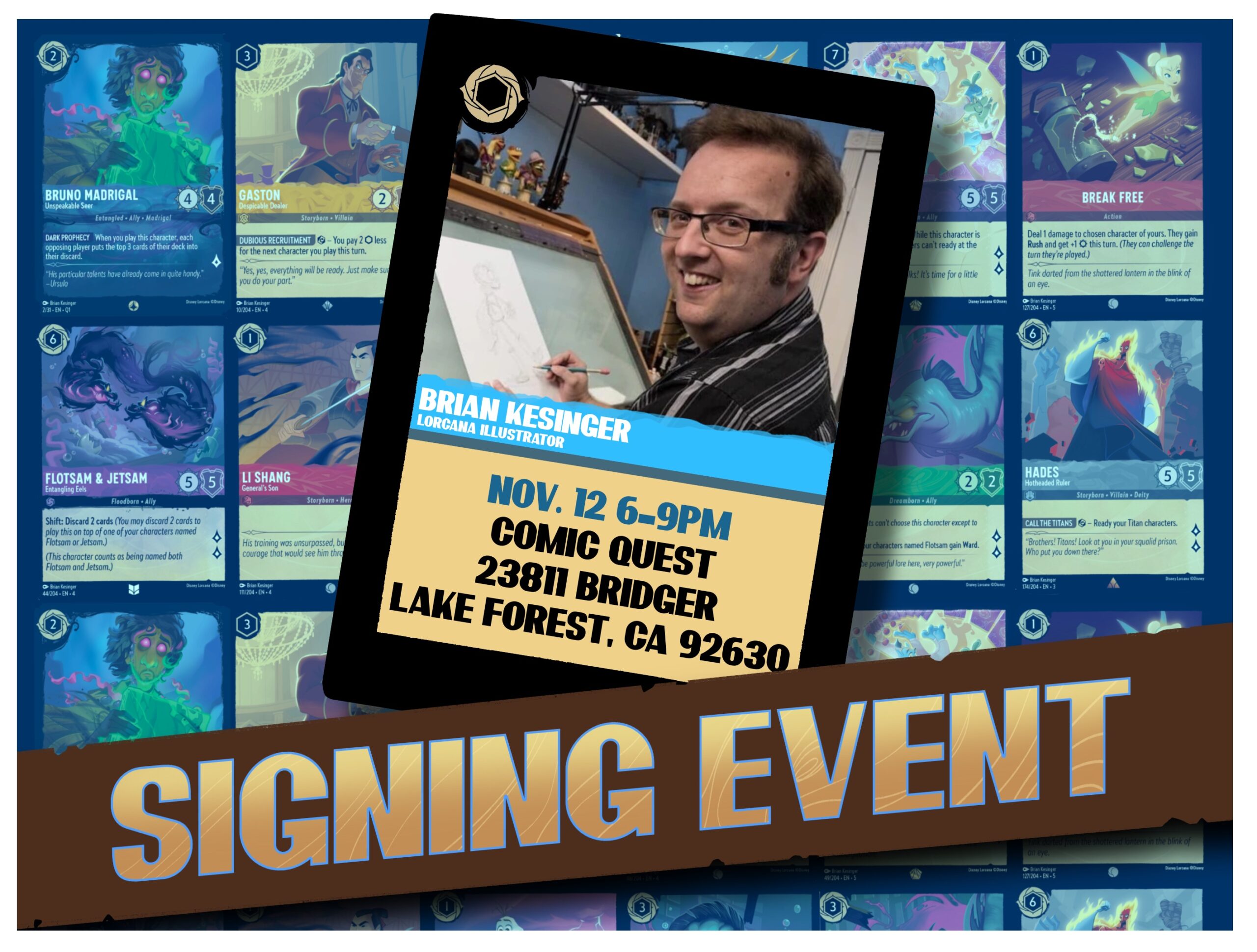 Lorcana Artists Brian Kesinger Signing Event