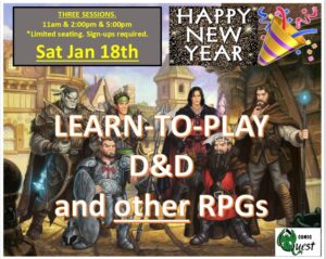 Learn to Play D&D and other RPGs Sat Jan 18, 2025