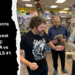 Jordan Morris was at Comic Quest today, signing comics. He is a great guy and terrific writer. He signed his latest story in Godzilla vs. Los Angeles. Get his signed comic, help a great charity (BINC), and read a cool Godzilla story. Proceeds from the sales of this book go to help the Los Angeles Fire Victims! Thank you Jordan!