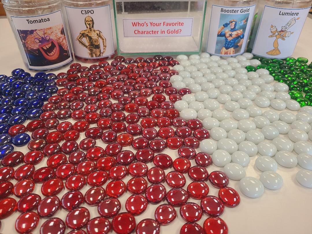 Your votes are in and your favorite "Gold" character is C3PO.  Even thought he has that one off color leg.
Who's Your Favorite Character in Gold?	
--C3PO  43%
--Booster Gold  24%
--Lumiere  15%
--Tomatoa  15%

Thanks to all who voted, a new vote starts right away.