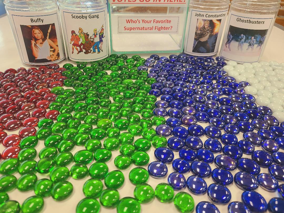 Your votes are in, and your favorite supernatural fighter is John Constantine.  He is really good at what he does, but he will probably get you injured while doing it.

Who's Your Favorite Supernatural Fighter?	
--John Constantine  31%
--Scooby Gang  29%
--Buffy  21%
--Ghost Busters 19%
