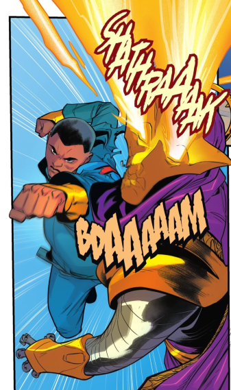 Sound Effect of the Week:
SHATHRAAAAK, BDAAAAAAM
From Adventures of Superman Book of El #2