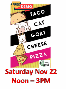 taco cat goat cheese pizaa