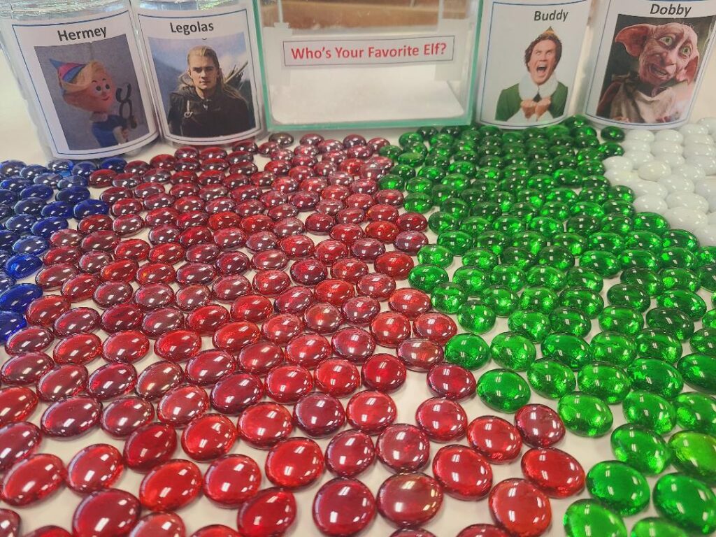 Your votes are in, and your favorite Elf is Legolas.  If Santa needs many Orcs shot with a bow, he is definitely the Elf he wants along for the ride.
Who's Your Favorite Elf?	
42%	Legolas
23%	Buddy
18%	Hermey
17%	Dobby
Thanks to all who voted, and shared their Elf knowledge with us.
BTW Don’t forget FREE Holiday dice on Dec 26th.
